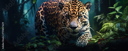 jaguar in the amazonian forest © Sanych