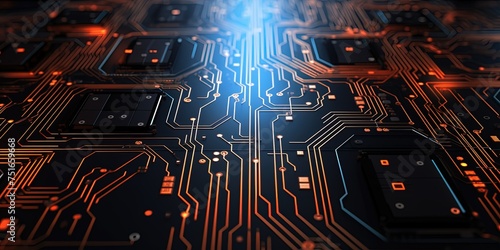 Futuristic circuit board concept background