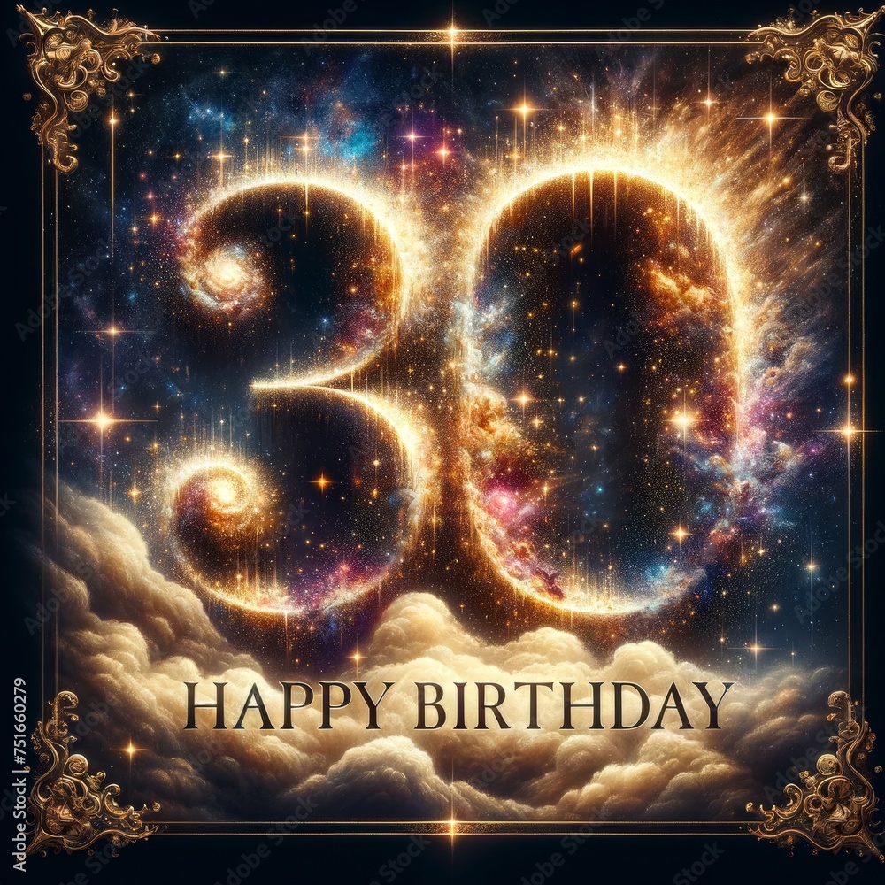 Astral Elegance for 30th Birthday Wishes Astral Elegance for 30th Birthday Wishes
