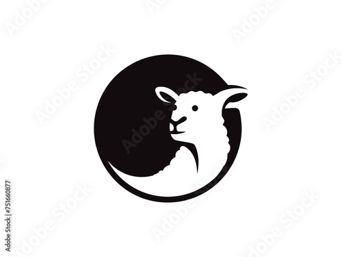 sheep logo icon design vector