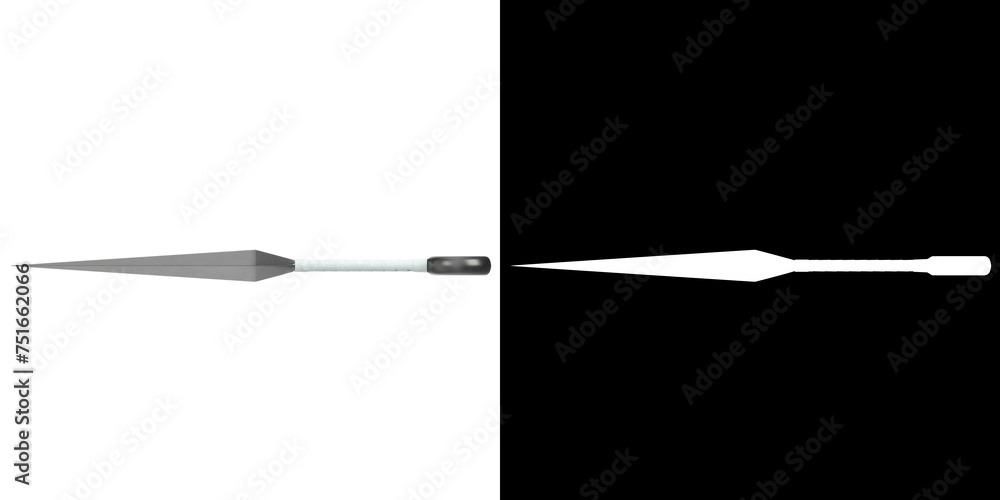 3D rendering illustration of a Japanese Kunai 3D rendering illustration of a Japanese Kunai