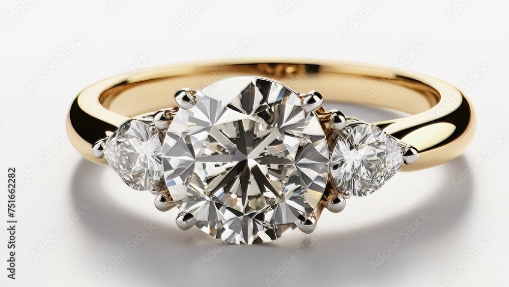 Wedding ring with diamonds on a white background. Jewelry. Wedding ring with diamonds on a white background. Jewelry.