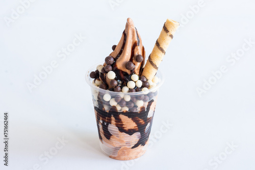 Food photo: Ice cream products on a white background for catalog