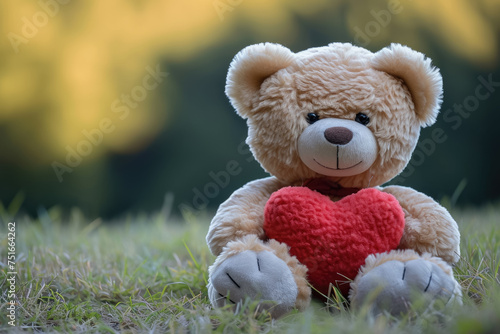 toy bear with a hug and a heart