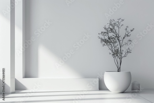 Design a modern and minimalist backdrop with clean lines and a monochromatic color scheme