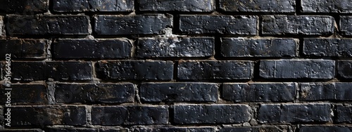Black Brick Wall Background Texture. Dark wall for design