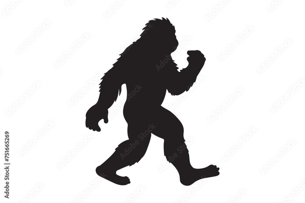 Bigfoot, Yeti, Silhouette, Wild Monster, Sasquatch, Bigfoot with middle finger, Stencil, Cut File, Printable Bigfoot, Yeti, Silhouette, Wild Monster, Sasquatch, Bigfoot with middle finger, Stencil, Cut File, Printable
