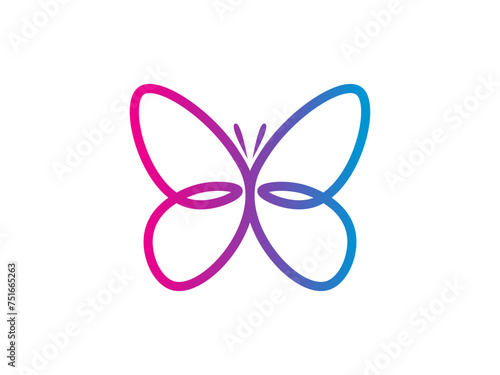 Vector butterfly abstract logo colorful © anggadwisaputro