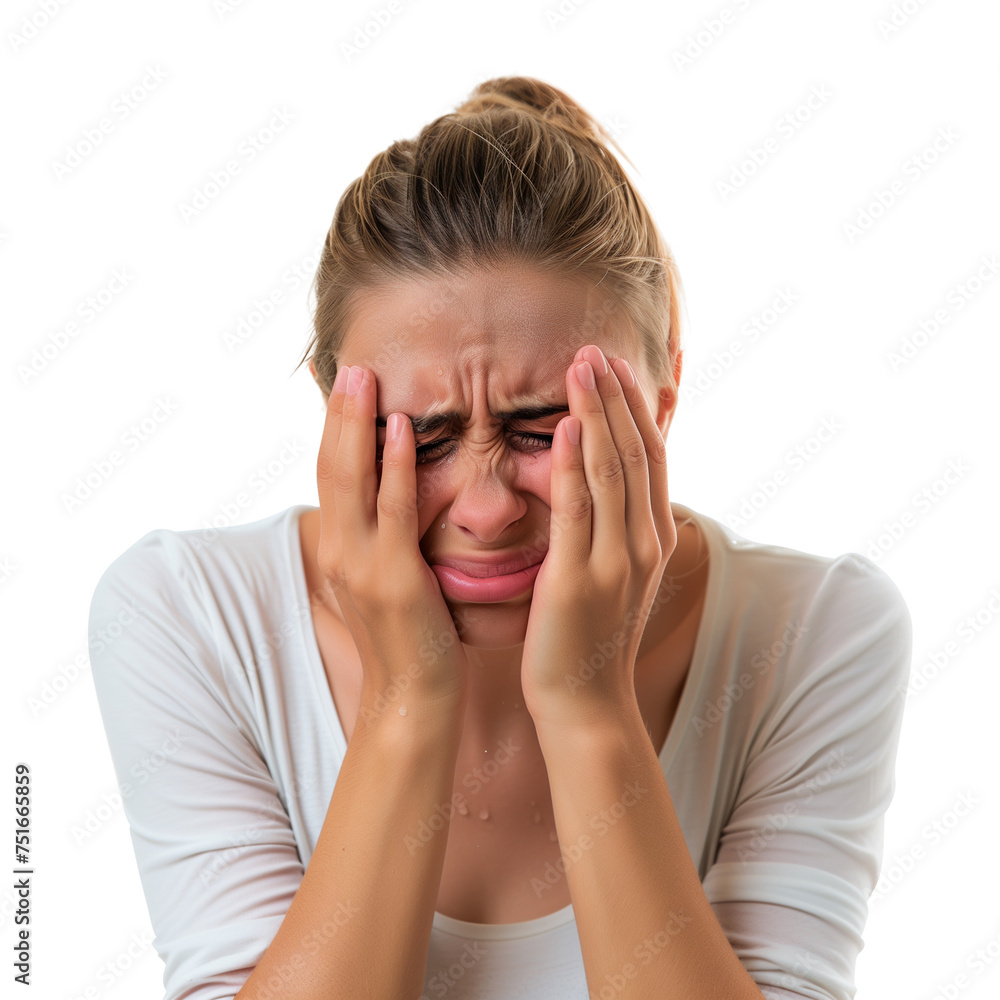 Crying Woman Isolated on Transparent Background
Crying Woman Isolated on Transparent Background