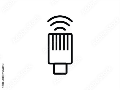 Fiber optic cable icon trendy style illustration on white background.