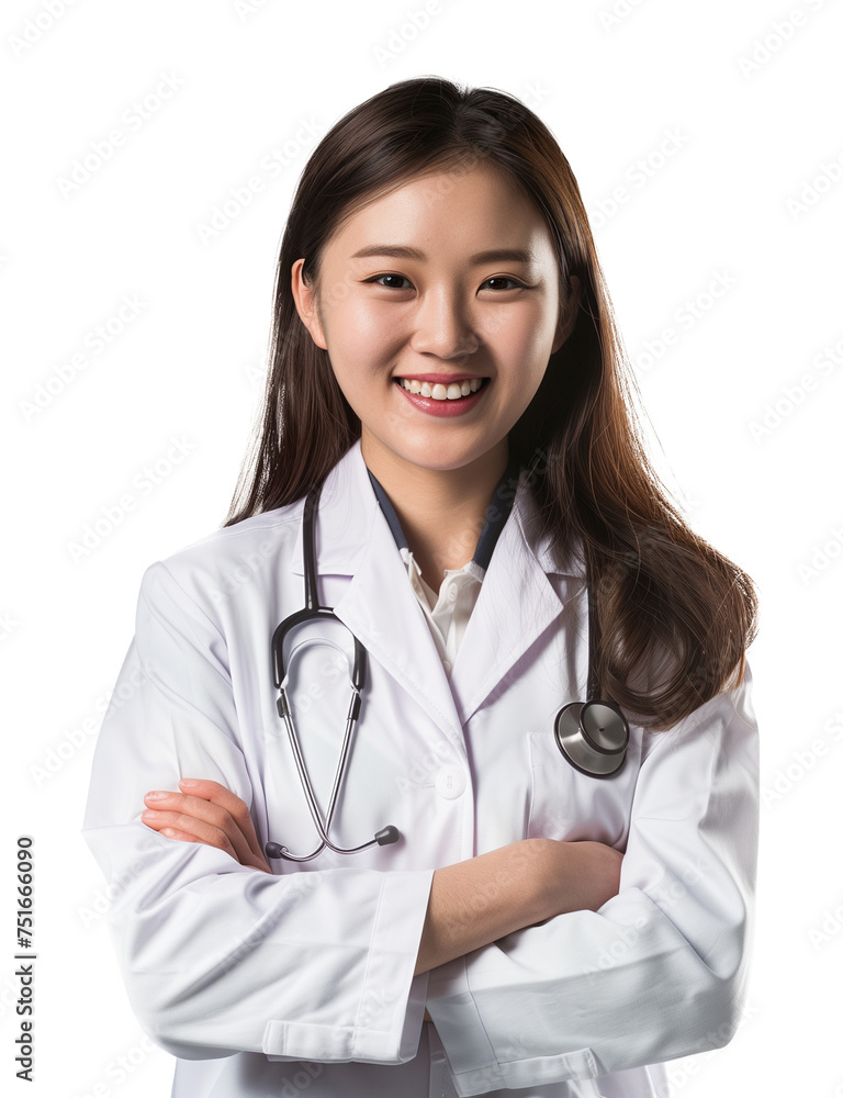 Female Asian Doctor Crossed Arms Isolated on Transparent Background
Female Asian Doctor Crossed Arms Isolated on Transparent Background