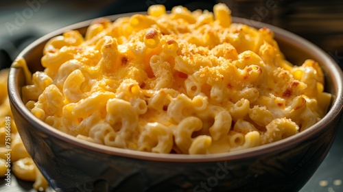 Golden Baked Macaroni & Cheese Comfort Food