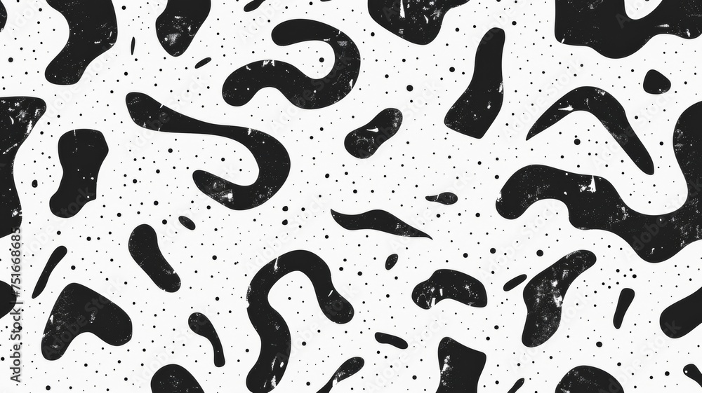 Black paint brush strokes vector collection. Hand drawn curved and wavy lines with grunge circles.