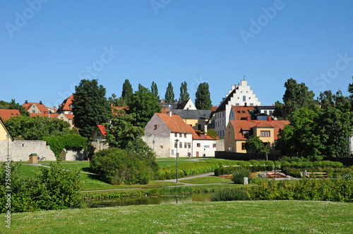 old and picturesque city of visby photo