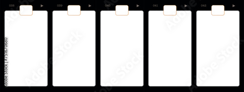 Vector Super 8 Film Strip Illustration film from an old camera with overlay mode. Vector template.