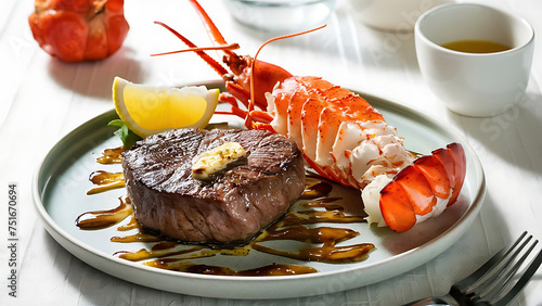 Capture the essence of Surf and Turf in a mouthwatering food photography shot