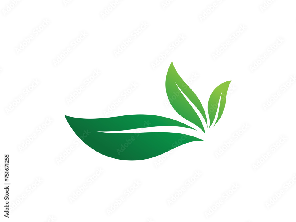Leaf colorful inspiration gradient logo. leaf logo design vector