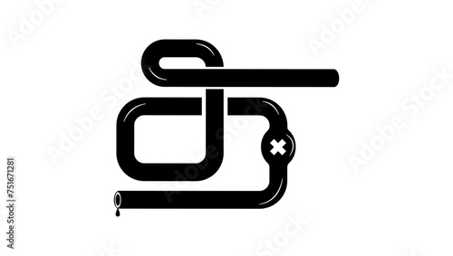 Blockage or blockage of sewer pipe and drain