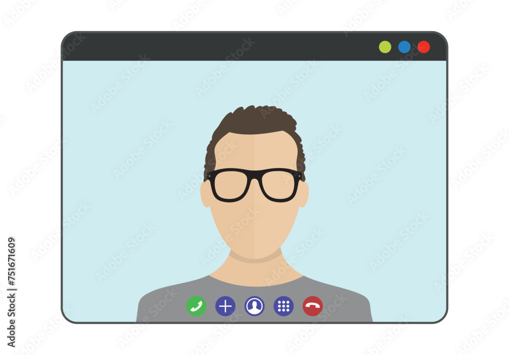Video conference. Mockup Videoconferencing and online meeting workspace. Call screen template. Application for calls, online conference meeting. Video conference. Mockup Videoconferencing and online meeting workspace. Call screen template. Application for calls, online conference meeting.