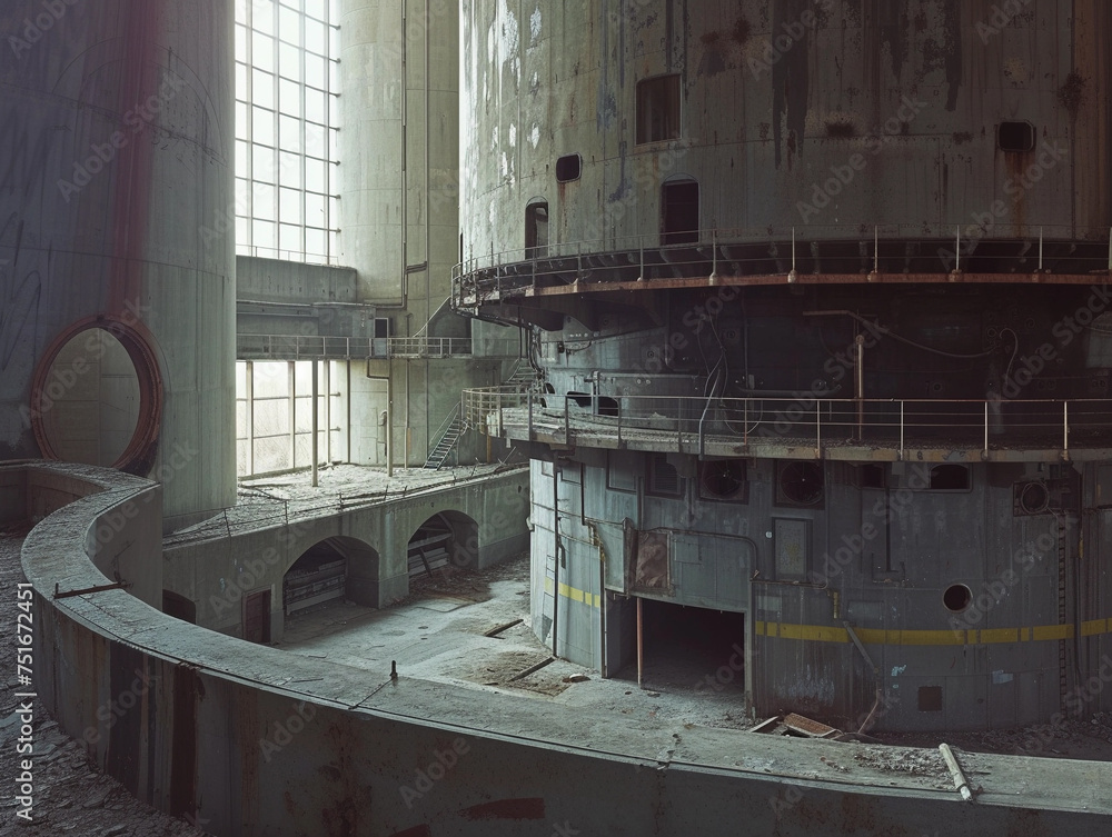 Abandoned Industrial Power Plant Interior