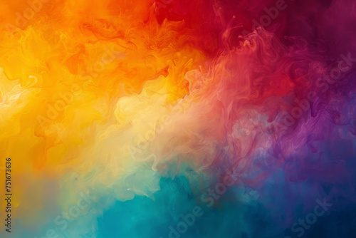 A abstract background of rainbow colors  fading and blending from one to another.