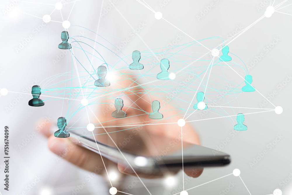 Global network. Blockchain. 3D illustration. Neural networks and artificial intelligence. Abstract Global network. Blockchain. 3D illustration. Neural networks and artificial intelligence. Abstract