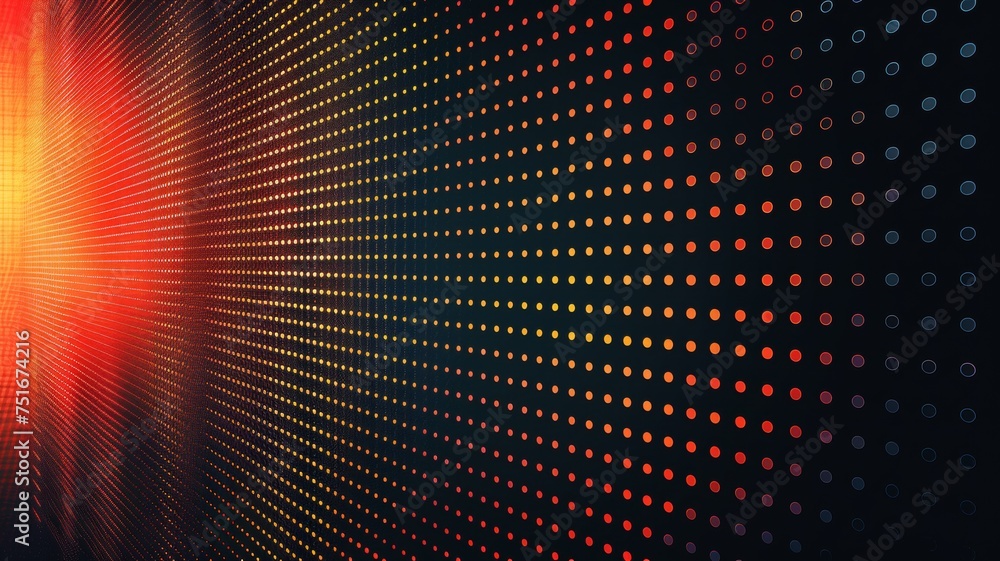 Red LED lights background. Multiple halftone dotted pattern Red LED lights background. Multiple halftone dotted pattern