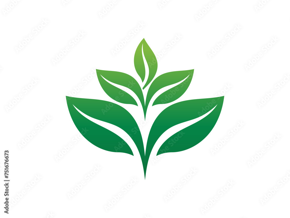 Green Leaf logo gradient colorful design Green Leaf logo gradient colorful design