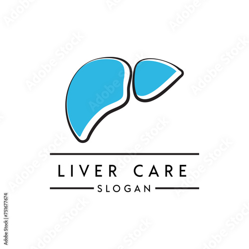 Human liver medical vector icon isolated on white background. liver care logo design template. EPS 10