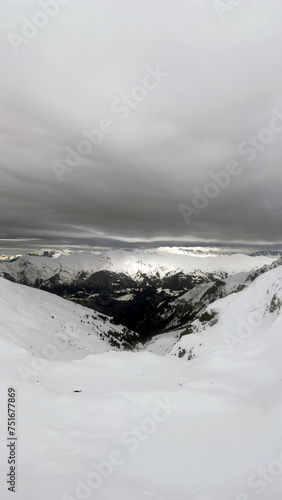 snow covered mountains