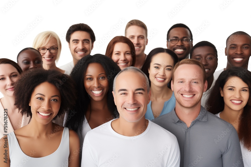 Diverse group of people smiling happy faces Diverse group of people smiling happy faces