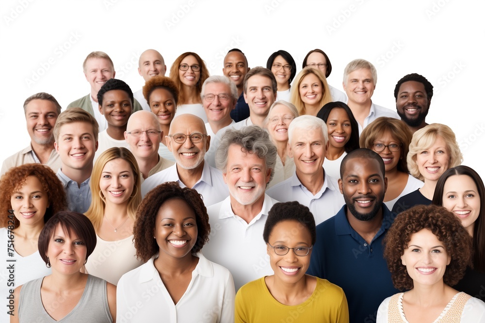 Diverse group of people smiling happy faces Diverse group of people smiling happy faces