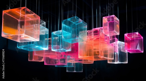 abstract background with glowing lights