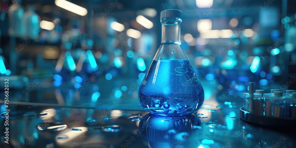 Clean science laboratory in the bright environment Clean science laboratory in the bright environment