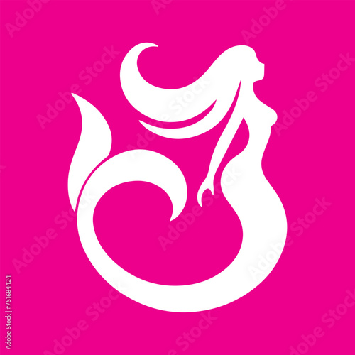 White Mermaid Logo
