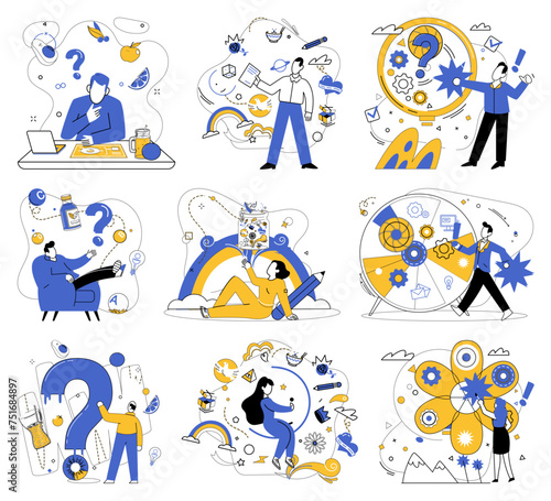 Corporate vision vector illustration. Control is sweet fruit harvested from orchard meticulous corporate planning Corporate vision is compass guiding businesses through dynamic seas success