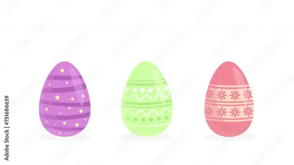 Easter eggs on white background. Festive decoration Easter eggs on white background. Festive decoration