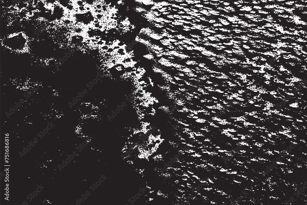 black and white overlay monochrome grunge texture, vector illustration background texture - obrazy, fototapety, plakaty 