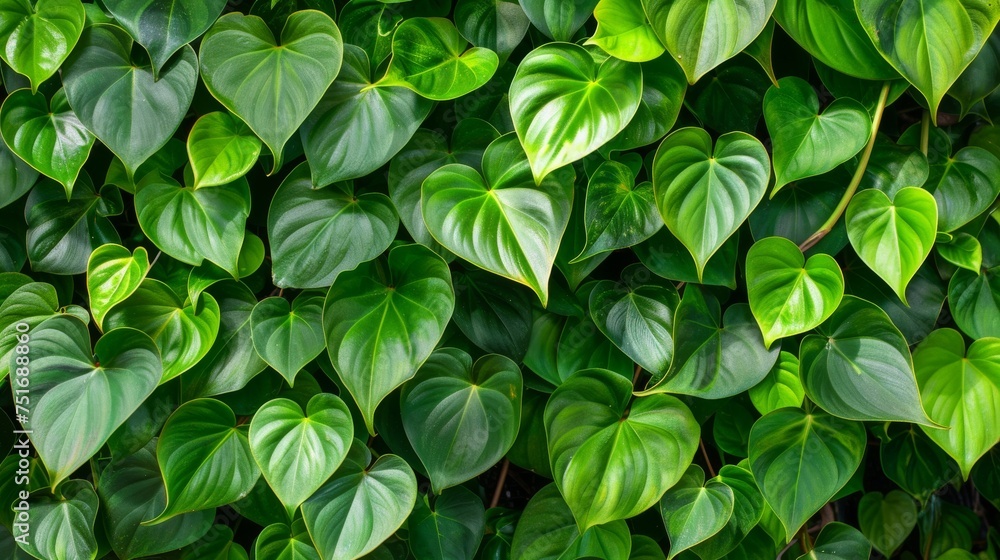 Lush green heart-shaped leaves pattern. Vibrant greenery wall texture natural background. Dense green leaves backdrop for eco-friendly concepts. Lush green heart-shaped leaves pattern. Vibrant greenery wall texture natural background. Dense green leaves backdrop for eco-friendly concepts.