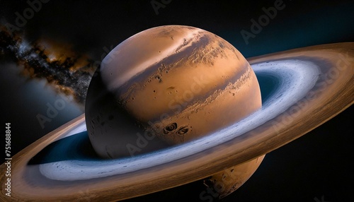 Um planeta desconhecido com anéis semelhante ao de saturno photo