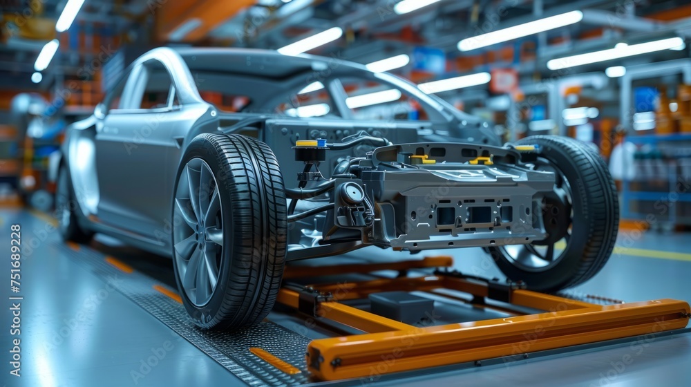 Fototapeta premium Optimizing battery technology for electric vehicles