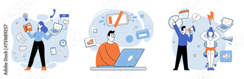 Working hard vector illustration. The working hard metaphor visually represents intense effort and sacrifices made in pursuit success Finding effective strategies to manage workload and deadlines