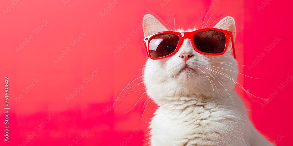 Closeup portrait of funny white cat Closeup portrait of funny white cat