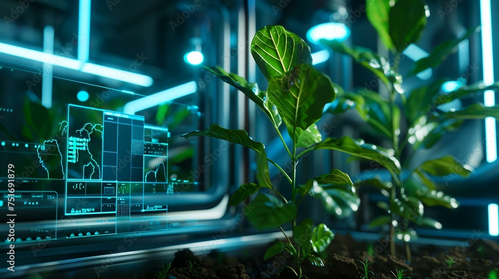 Green seedlings illustrate the concept of new life and environmental conservation. 3d rendering