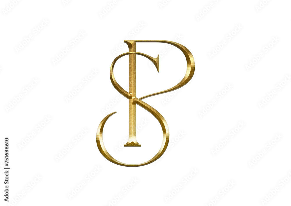 Gold Sp or SP logo on transparent background, Gold Sp or SP logo on transparent background,