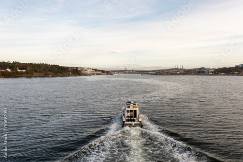 Fishing boat on the sea in Sweden