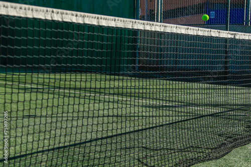 tennis court in the net