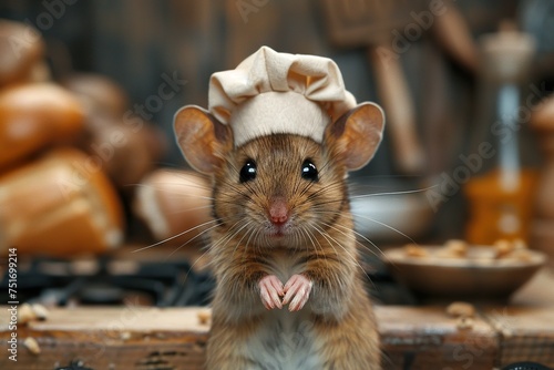 mouse with a chef hat