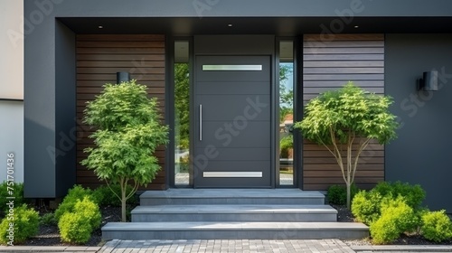 Designer entrance door to a country house.  © Media Srock