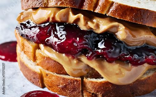 Capture the essence of Peanut Butter and Jelly in a mouthwatering food photography shot